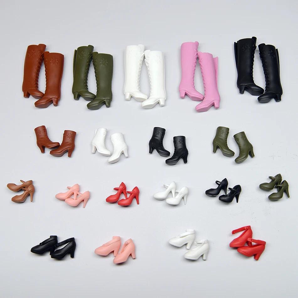 30cm doll shoes / white black red pink boots / High heel shoes for 1/6 blythe xinyi BB FR doll / dol