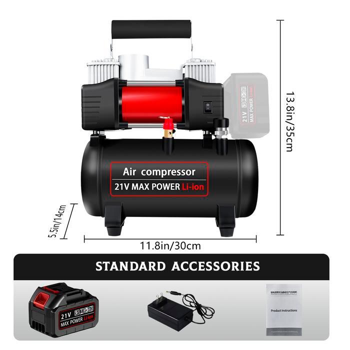 Baifun Kompresor Angin Listrik 40L/MIN Oiless Listrik Udara Pompa Angin 750W Kompresor Mini Listrik 
