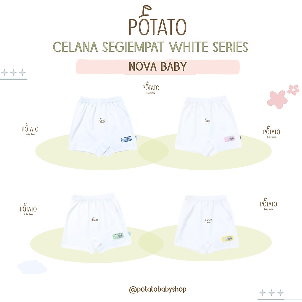 Nova Baby - Celana Segiempat White Series | Celana Pendek Anak (C4AP)