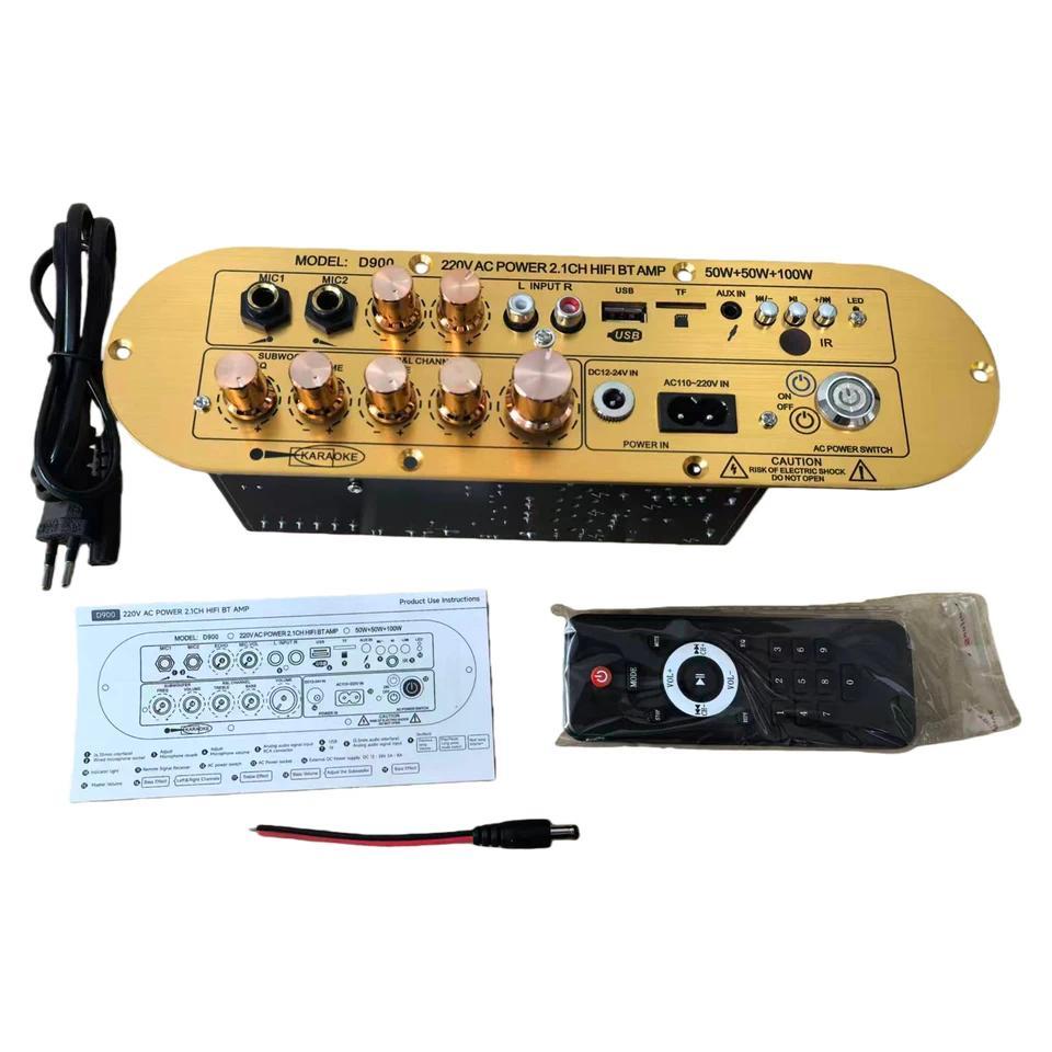 BT 50 gital Amplifier Board 21 Channel Subwoofer Amplifier Support AUXUSBFMTF CardMIC for Home Karao
