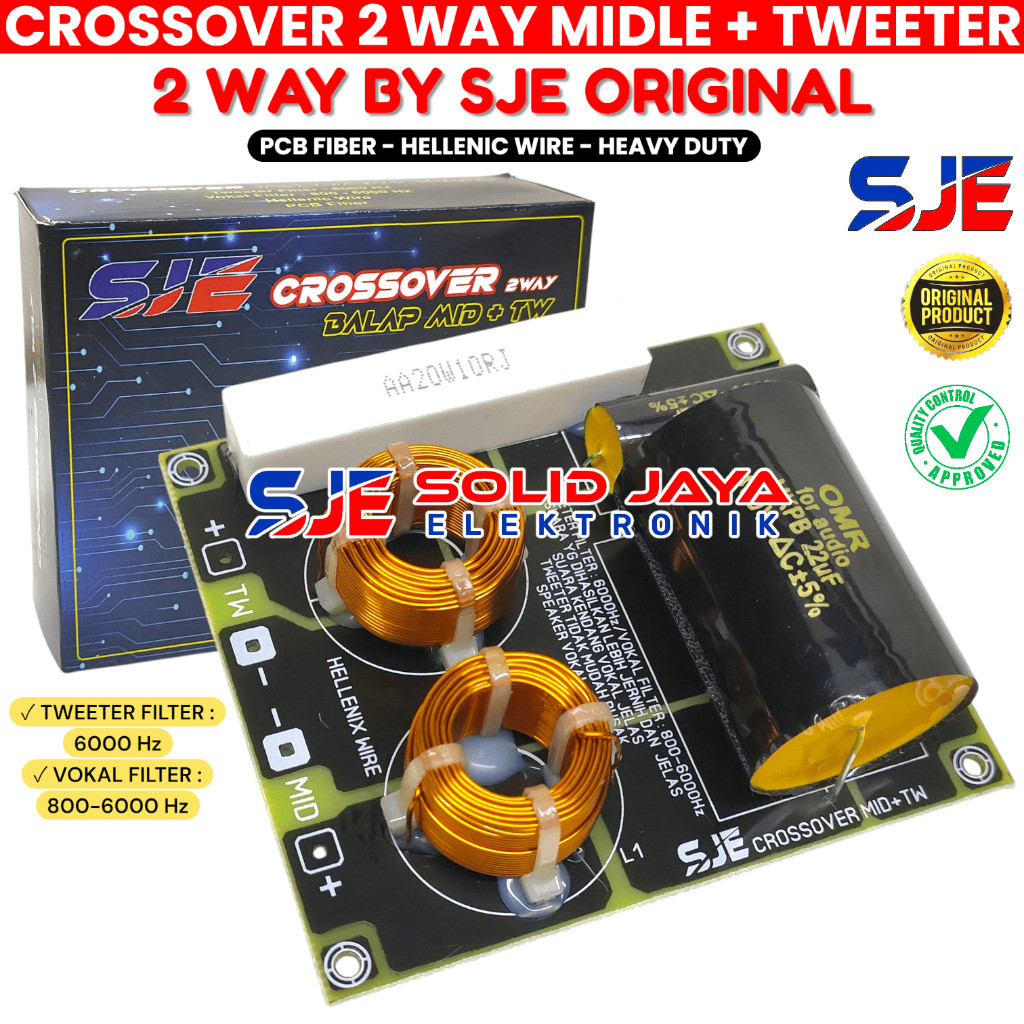 (Bersama Elektrik) CROSSOVER 2 WAY TWEETER + VOKAL S916 SJE SOLID PCB FIBER TEMBAGA HELLENIC WIRE BA
