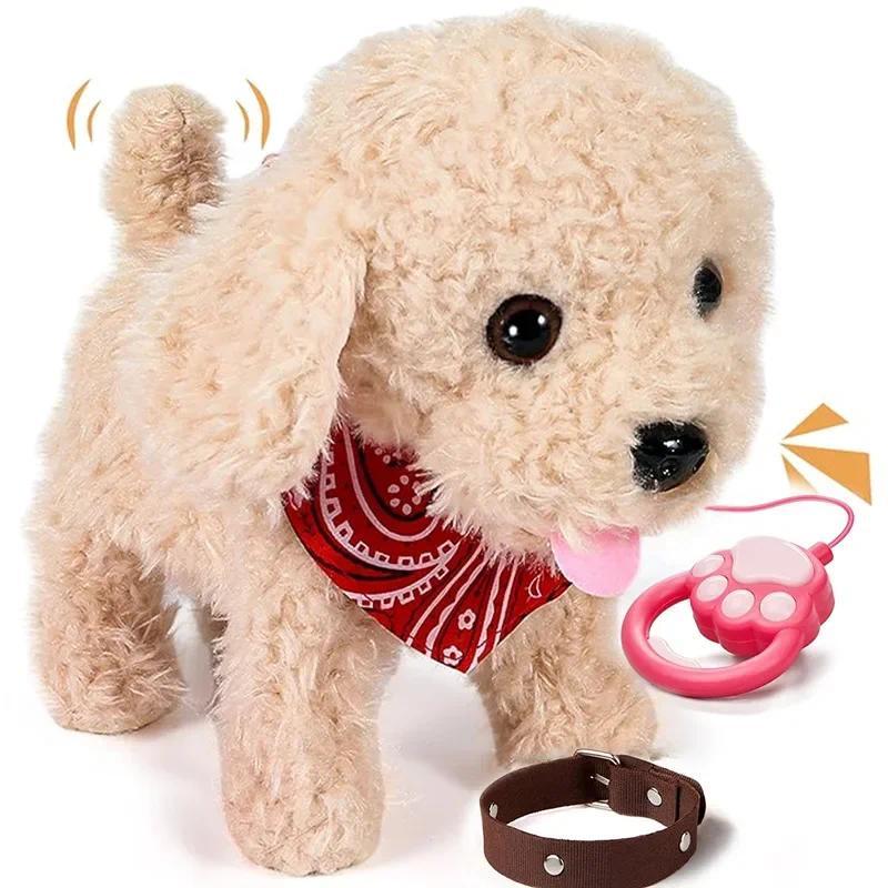 Long Plush Children's Plush Toy Singing Walking Dog Simulation Electric Toy Cat Tongue Licking Dog P