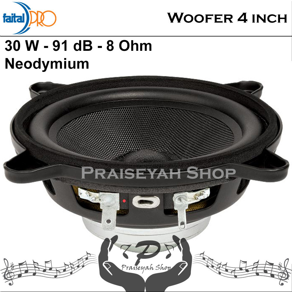 Faital Woofer Speaker Komponen 4 inch 4FE32 8 ohm Neodymium
