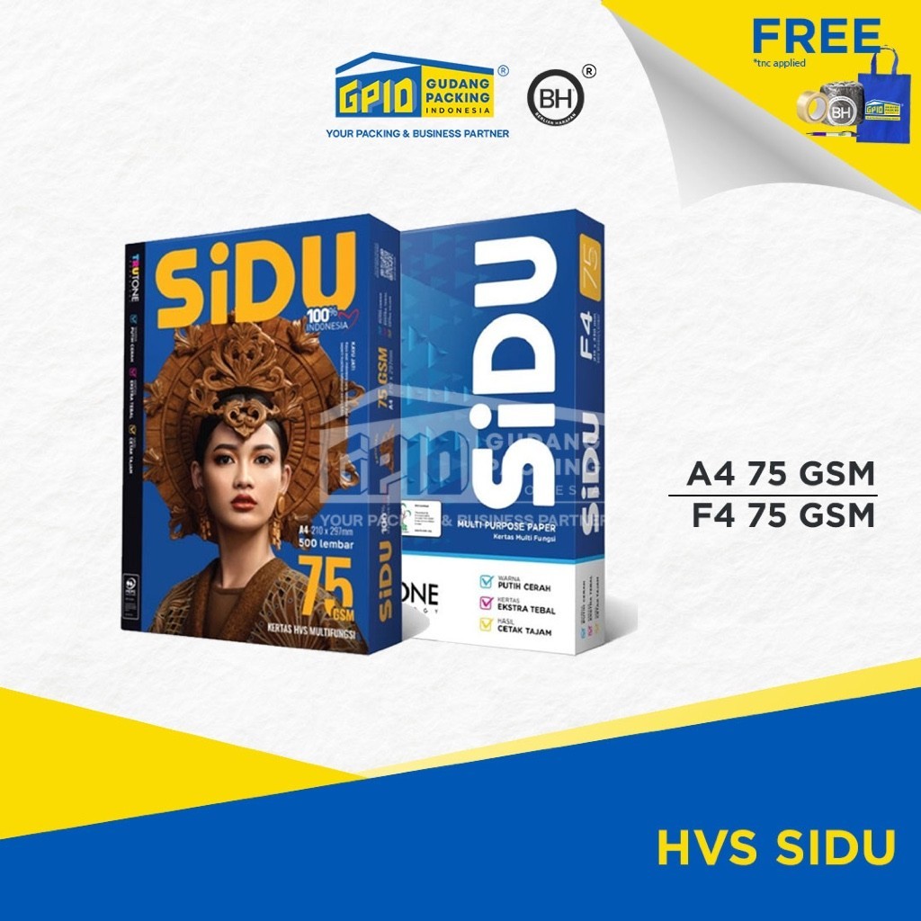 

SiDU - Kertas HVS A4 / F4 75 Gsm