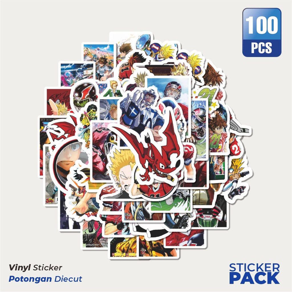 

Stiker Vinyl Stiker Anime Eyeshield 21Character Mix 1 Waterproof Aesthetic- Untuk Laptop, Motor, dan Helm - Paper Stationery Pack