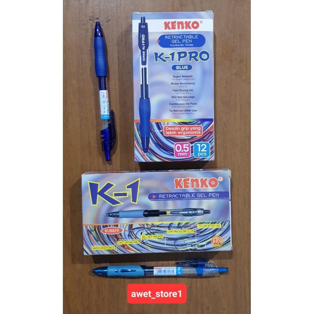 

Pulpen Pen Bolpoint Pena Gel KENKO K1 0,5 Hitam (1 Pak 12 pcs)