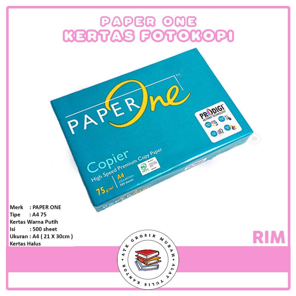 

PaperOne Varian Kertas HVS Fotokopi Print - Rim