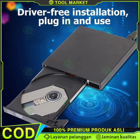 DVD External Laptop Portable DVD Writer DVD/CD/VCD USB2.0/untuk PC / Laptop External DVD Drive Slim 