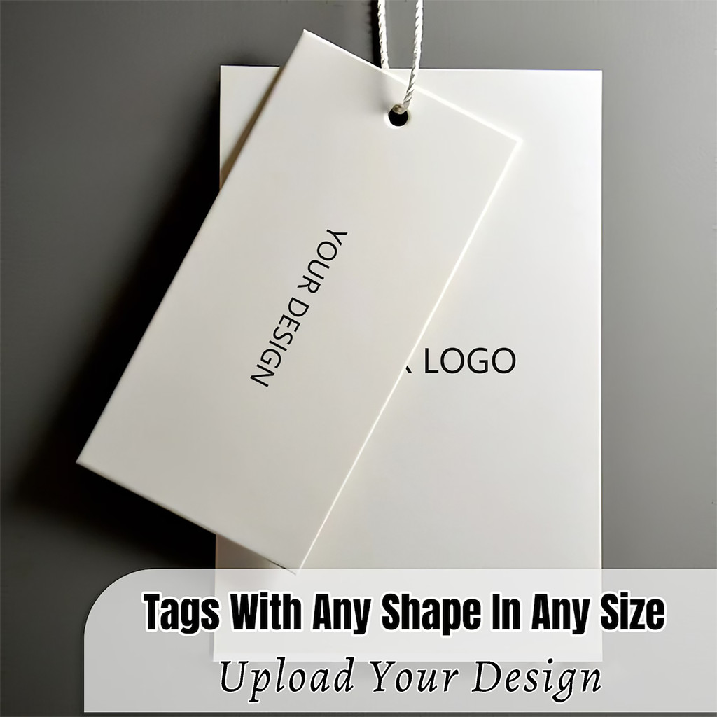 

50-300Custom Printed Hang Tags Labels for Cloth Personalized Paper Hangtags Handmade Label with Strings for Various Business Use