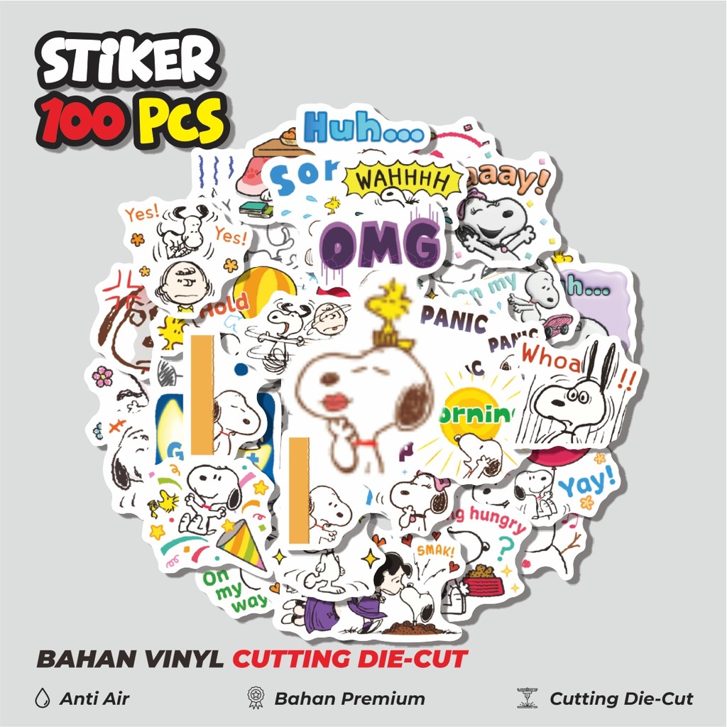

Terbaru! 50 pcs Stiker Kartun Snoopy V30 Dekorasi Lucu Kreatif untuk Notebook, Skateboard, HP