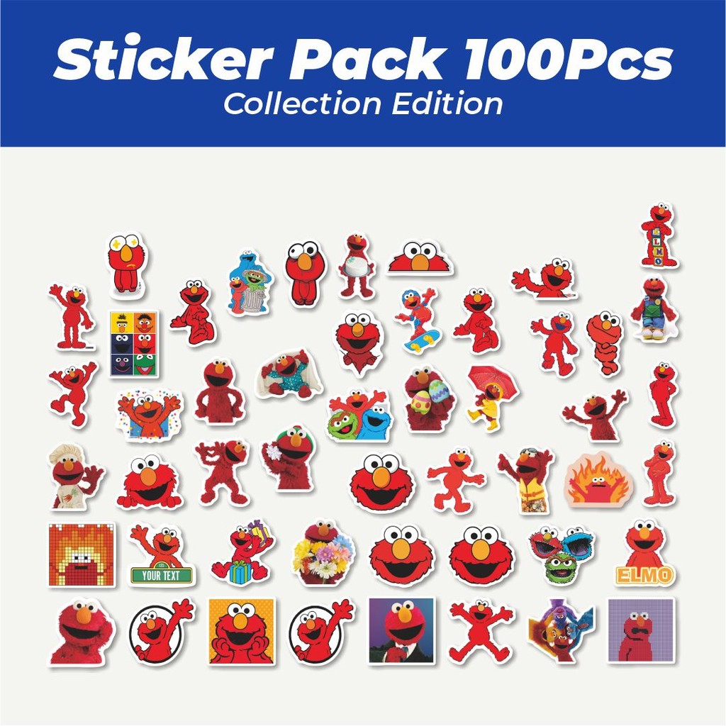 

Hot Stiker Kartun Elmo Lucu Anti Air Stikers Berperekat Waterproof Sticker Decal Buat Motor Helm Buku Journal Koper Casing HP Laptop Botol Minum