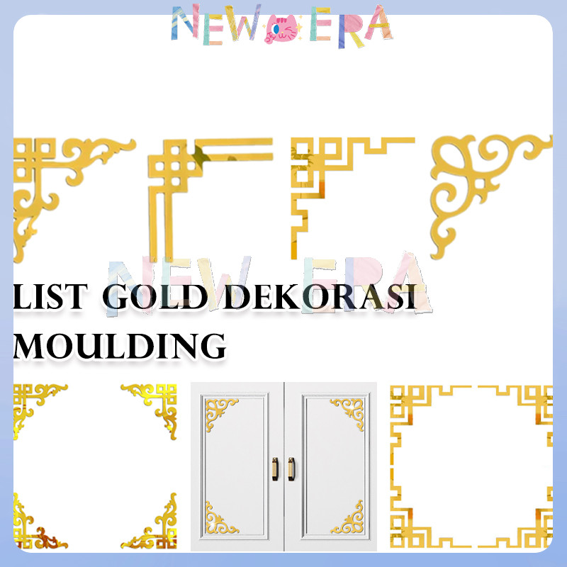 Hiasan Siku Sudut Akrilik Gold Mirror List Akrilik Moulding