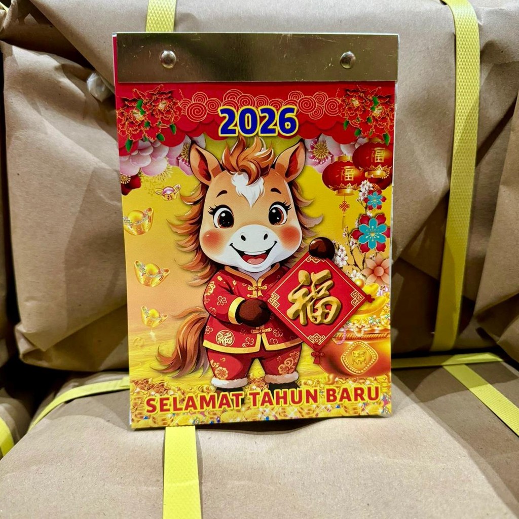 

RNL-LH KALENDER 2026 Tahun Kuda new calendar horse year imlek dekorasi rumah hadiah tahun baru chinese angpao xin cia hong pao ang pao