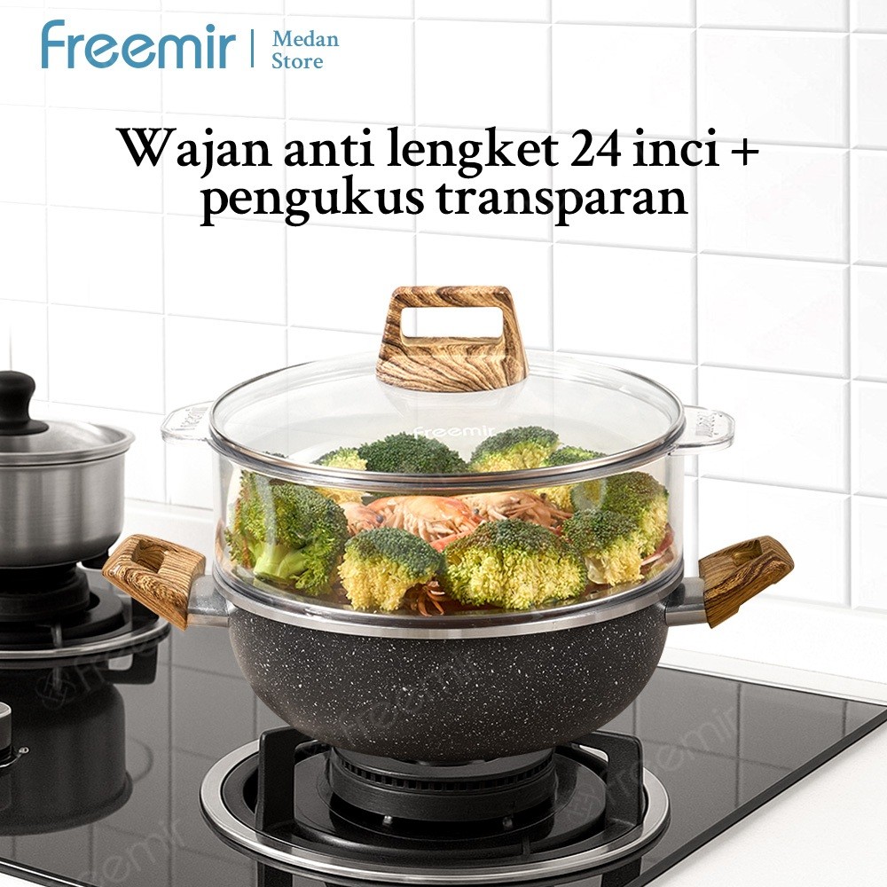 freemir Kukusan Stainless Klakat Panci Kukus Dimsum Siomay Bakpao