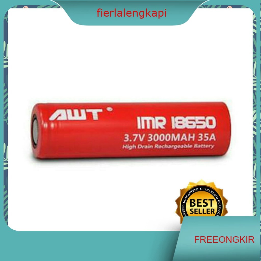 ORIGINAL 100% BATERAI AWT MERAH 3000MAH ORIGINAL 100% / BATERAI VAPE AWT MERAH