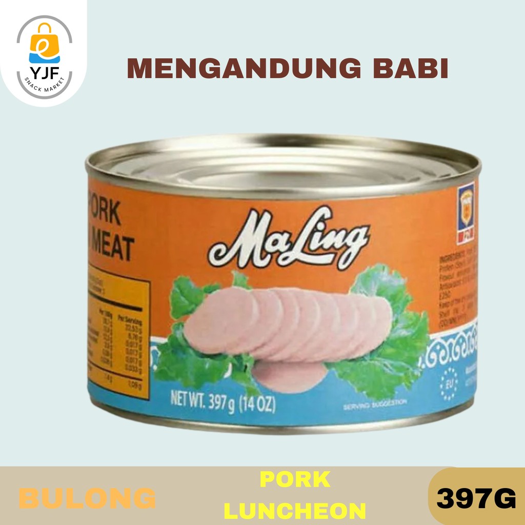 

Ma Ling / Maling Kemasan 397g Canned Pork Luncheon Meat Daging Babi