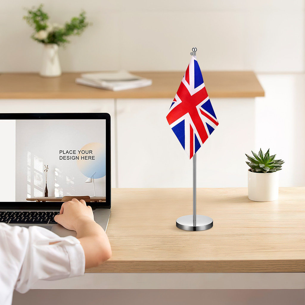 

Sturdy Desktop Flag Stand Wear-Resistant Flag Pole Compact Office Supply For Small National Flags Household Decoration Party