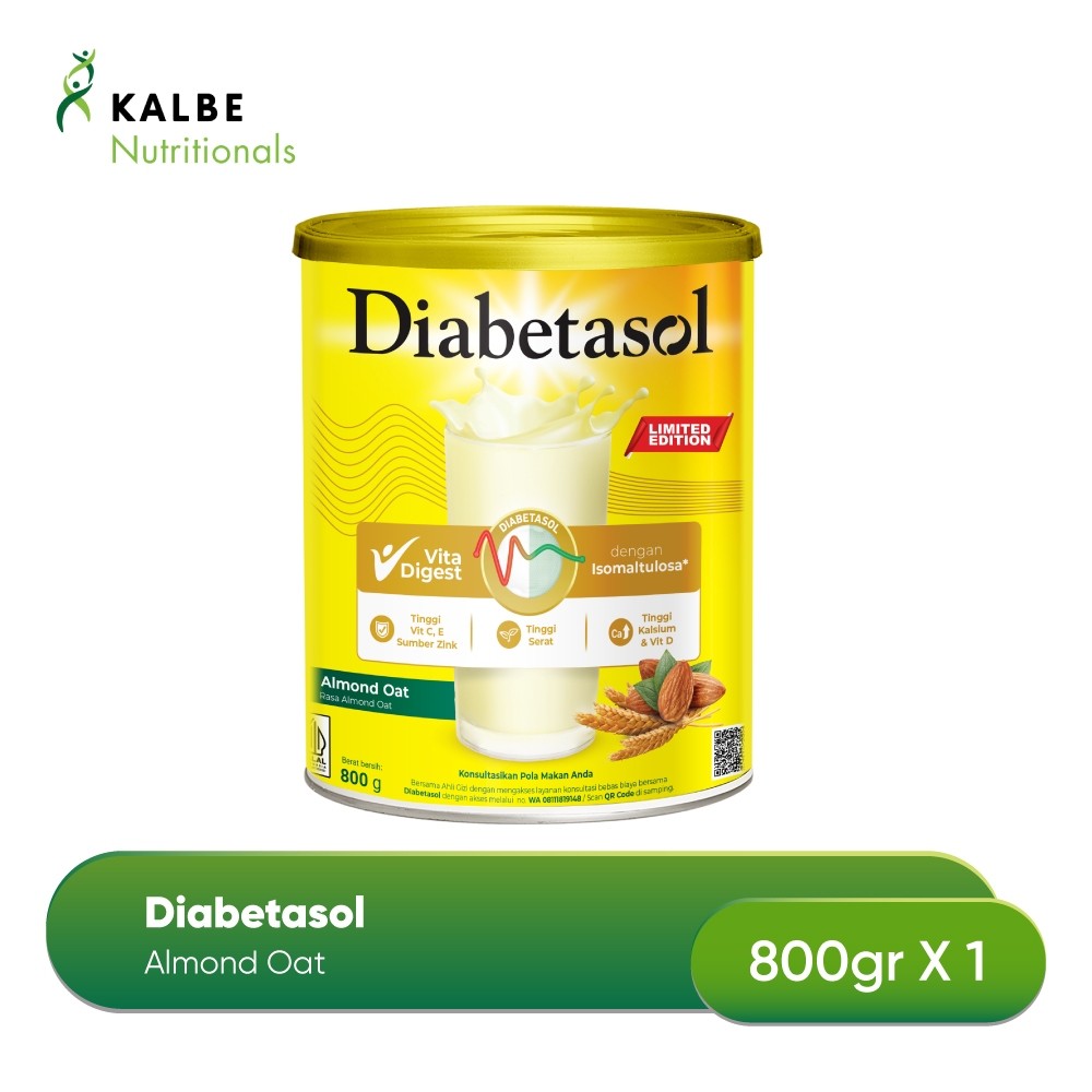 

Diabetasol Almond Oat 800g Susu Diabetes Pengganti Makan Kontrol Gula Darah