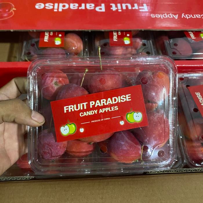 

apel strawberry red garis manis pack