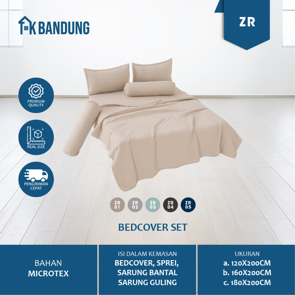 ZENITSTORE DISKON Zara Home Bedcover Set Sprei Ukuran 120/160/180X200CM Kain Berat Bahan Lembut dan 