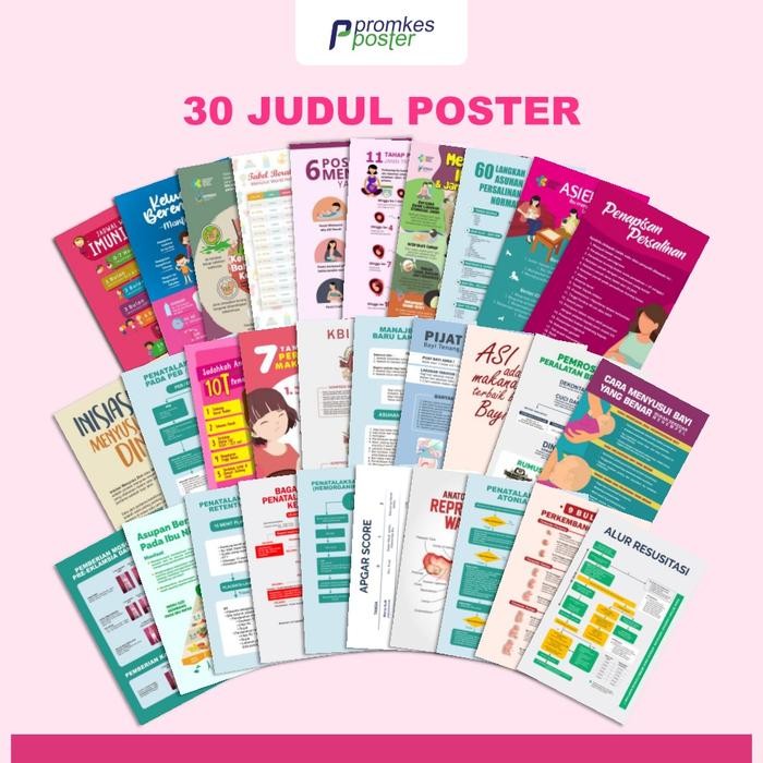 READY Poster Kebidanan 1 Set PAKET PREMIUM isi 30 Poster Kebidanan - Not Specified