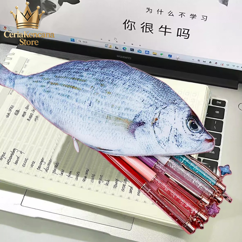 

Tempat Pensil Sekolah Bentuk Ikan Salmon Pouch, Bahan Premium Tahan Lama Untuk Anak Dewasa Unik Lucu