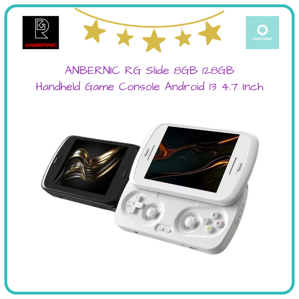 ANBERNIC RG Slide 8GB 128GB Handheld Game Console Android 13 4.7 Inch Touchscreen 120Hz Portable Ret