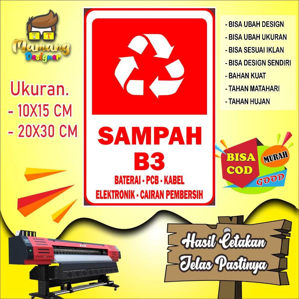 

Backdrop Stiker Tempat Sampah Barang Elektronik Merah