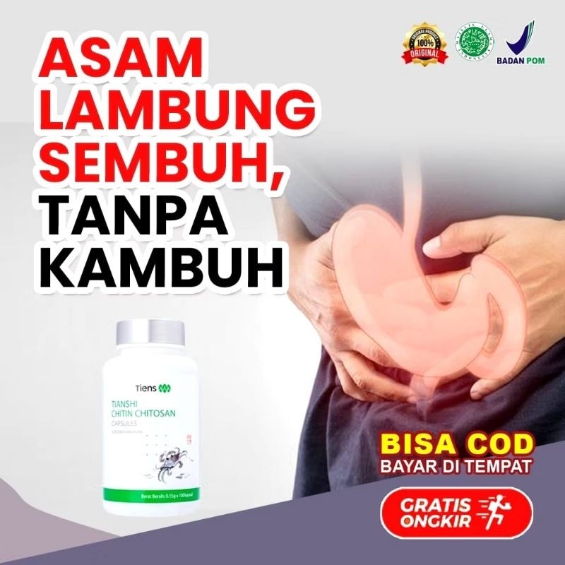 Herbal Obat China Asam Lambung Eceran Maag Gerd Anxiety Herbal Tiens Chitin Chitosan Original
