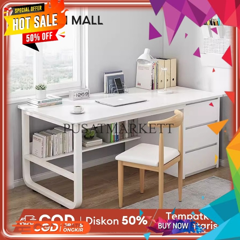 Meja belajar Meja belajar komputer Meja Kantor Dengan Laci Meja Kerja Meja Belajar Kayu Meja Kompute