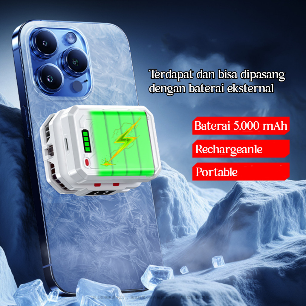 Dinaro24 Neiku Nk90 Funcooler Mobile Cooler Radiator Smartphone Pendingin Hp Gaming Rechargeable