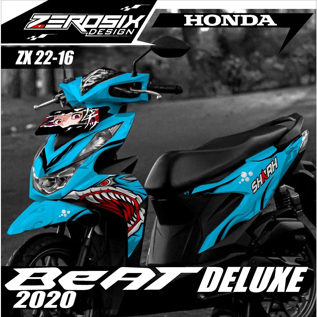 Sticker Motor Full Body Honda Beat Deluxe Beat Street Decal Stiker Beat 2020 2021 Motif Racing ZX 22