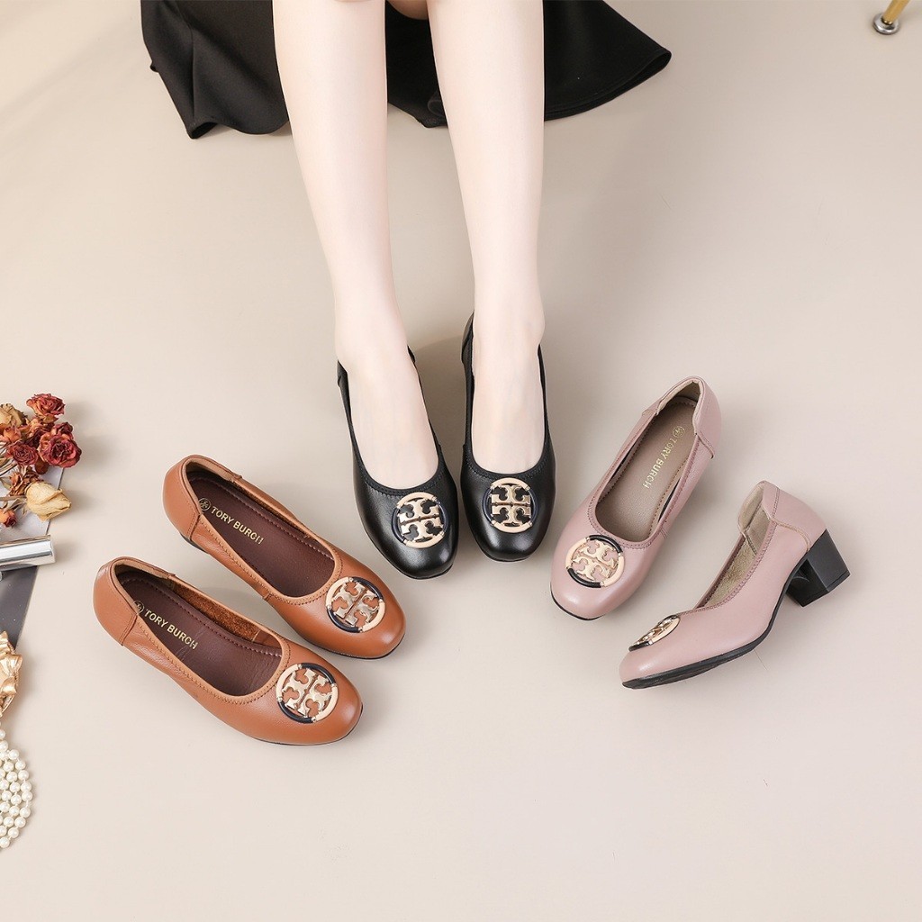 Tory burch Miror Sepatu Wanita  tinggi 5cm ballerina / Tory burch Sepatu full kulit tory balerina wa