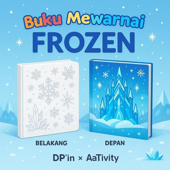 Buku Gambar Mewarnai  FROZEN  Anak Karakter Lucu  – Edukasi & Hiburan Kreatif | Buku Aktivitas Belaj