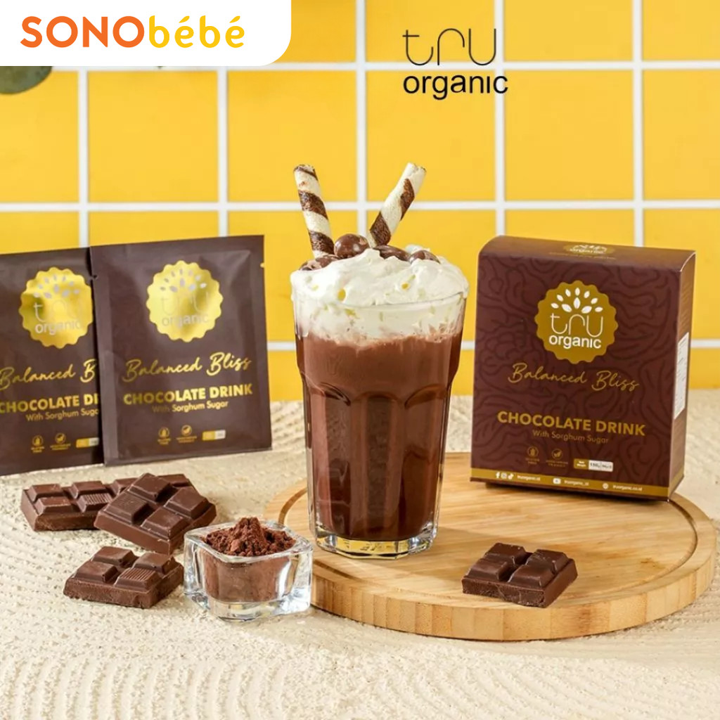 

TRUorganic Chocolate Balanced Bliss 5 Sachet - Minuman Cokelat Rendah Kalori dengan Gula Sorghum