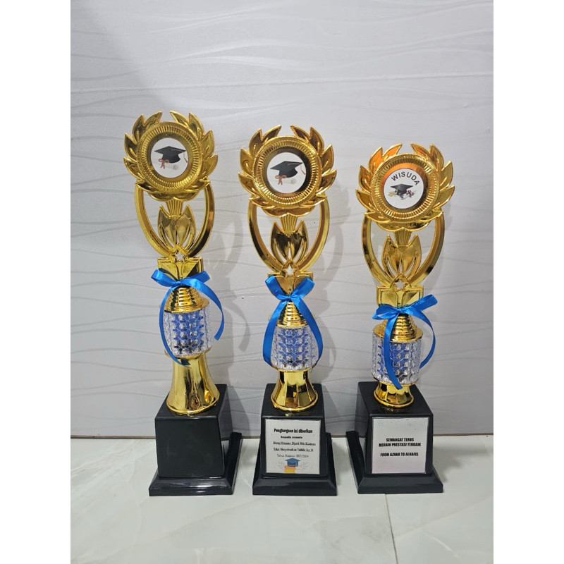 GG - Trophy Piala Tulisan 1 SET 123 Model Belimbing  terbaru