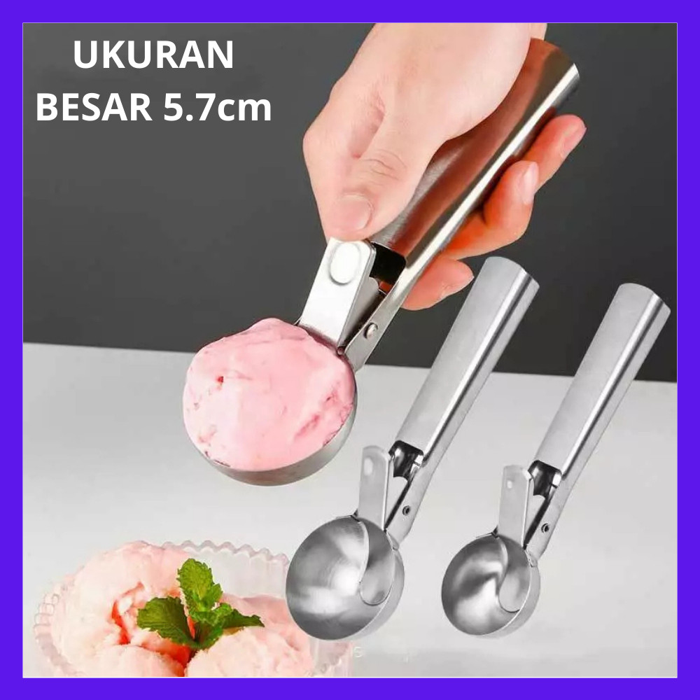 Sendok Es Krim - Sendok Cetak Scoope Es Krim & Buah | Sendok Takar Es Krim Bahan Stainless Steel