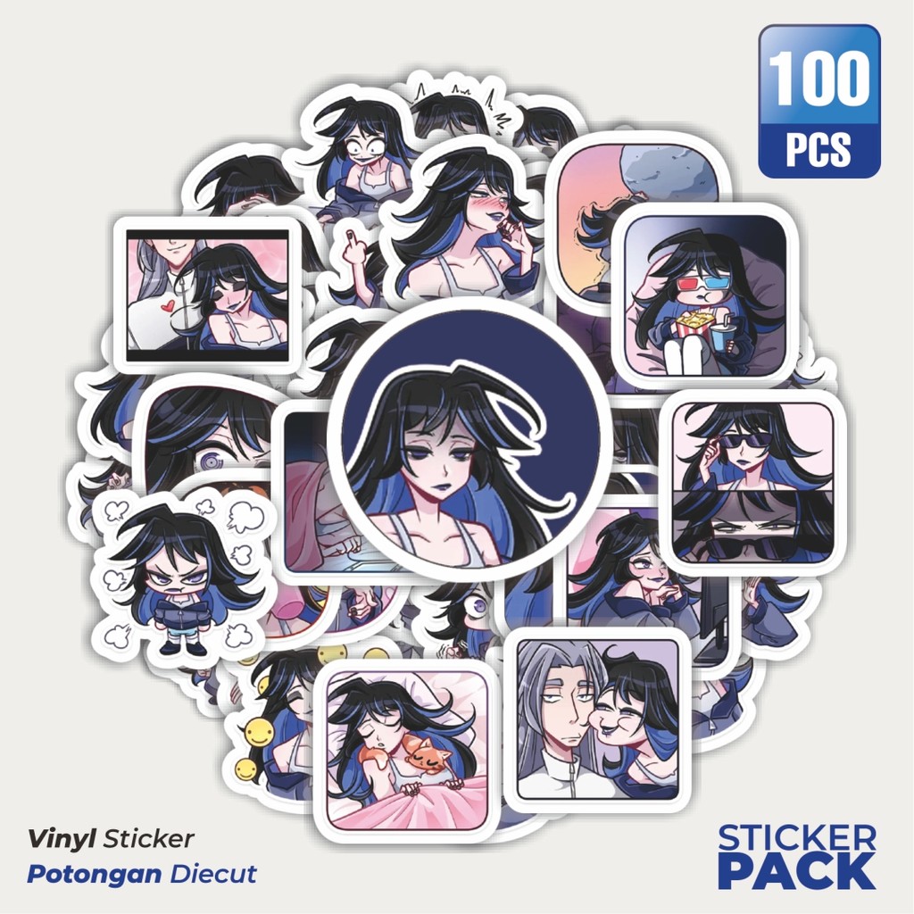 

Stiker Vinyl Stiker Funny Character Lesya The Lover Girl Waterproof Aesthetic- Untuk Laptop, Motor, dan Helm - Paper Stationery Pack