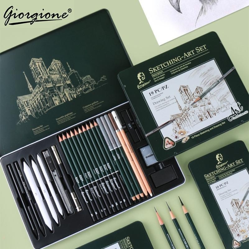 

Giorgione Set Pensil Sketsa Cocok Mahasiswa Seni Dan Pemula Termasuk Karbondari Dan Alat Lukis