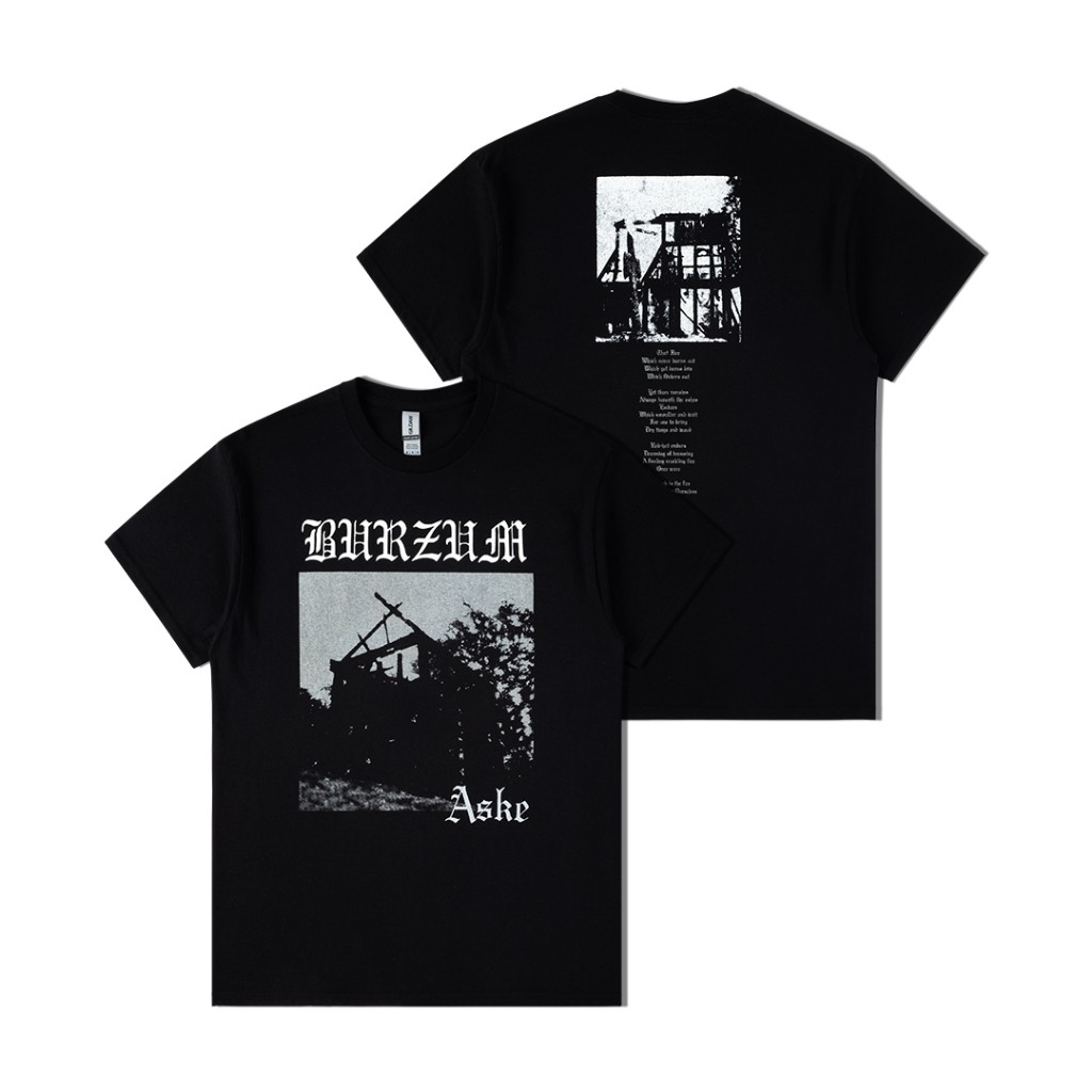 [HOT] Burzum - Aske T-Shirt Katun Hitam Unisex