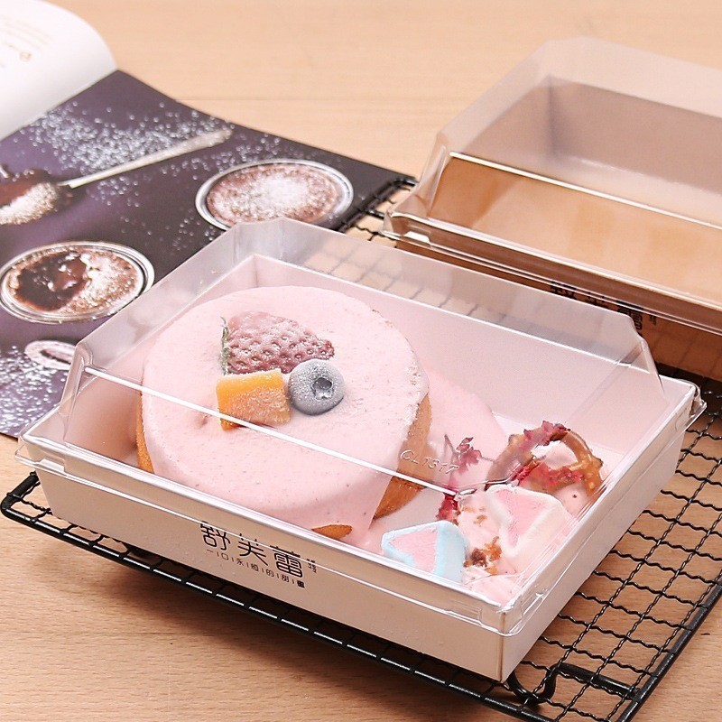 5PCS Mika Dessert Box ukuran Besar 12,4 x 16,7 CM/ KOTAK Makanan Mika Donut MIka Bolu / 10 pcs Korea
