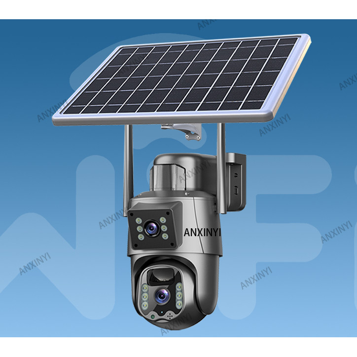 4K 8MP Eseecloud Wireless Dual Video Dual Lens Waterproof Solar Powered HD IP PTZ Outdoor 2.4G/5G Wi