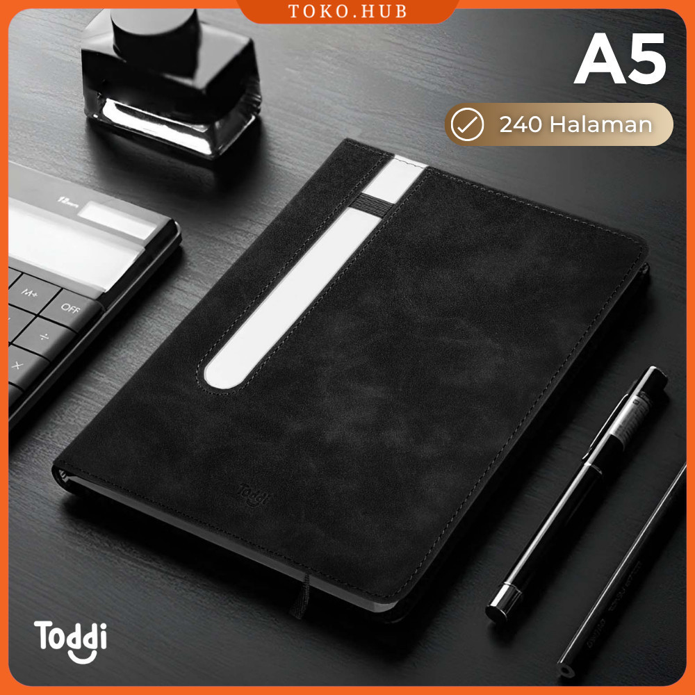 

Toddi Buku Jurnal Hardcover Notebook Diary 80 GSM 240 Halaman A5 - TD158