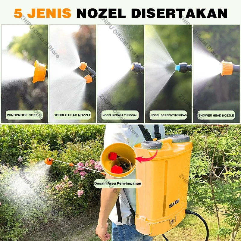SPRAYER ELEKTRIK 18 LITER ZHIPU Pompa Sprayer Semprotan Tanaman Elektrik Tangki 18 Liter Mesin Sempr