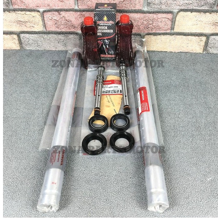 Paket komplit As Shock Depan supra X+Suling Shock+Seal Shock+Seal Tutup Abu+Oli Shock Motor Honda Su