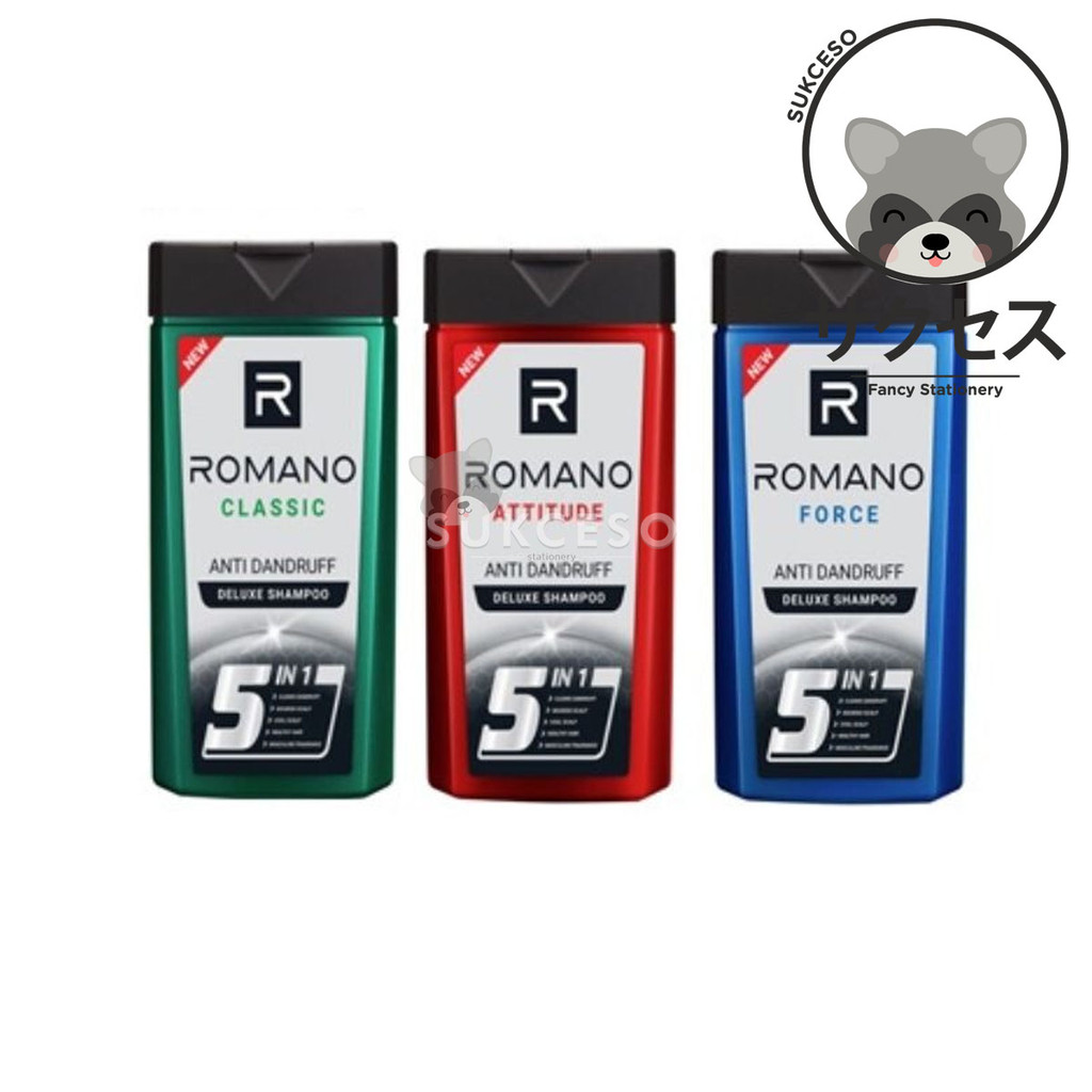 ROMANO Shampoo Anti Dandruff 170ml | Romano Shampoo Pria Anti-Dandruff Classic, Force
