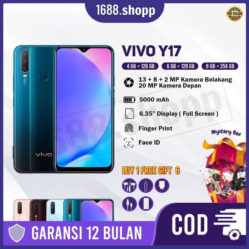 CASEORY HP VIVO Y17 RAM 8/256GB Garansi Toko 1 Tahun Terbaru