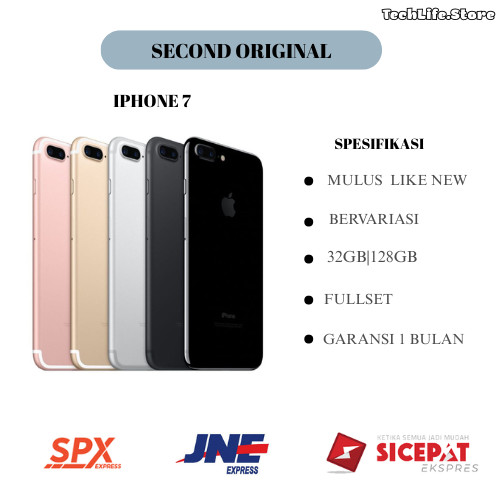 iphone 7plus second 32gb|128gb original fullset mulus