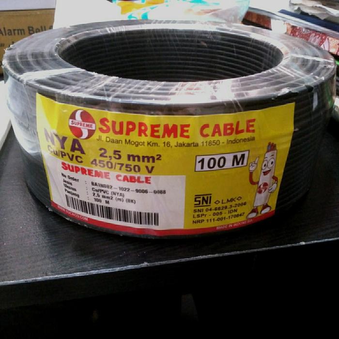 Kabel NYA 2.5 mm Merk Supreme Kabel NYA 2.5 mm Supreme Kabel Supreme 2.5mm Kabel 2.5mm kabel tunggal