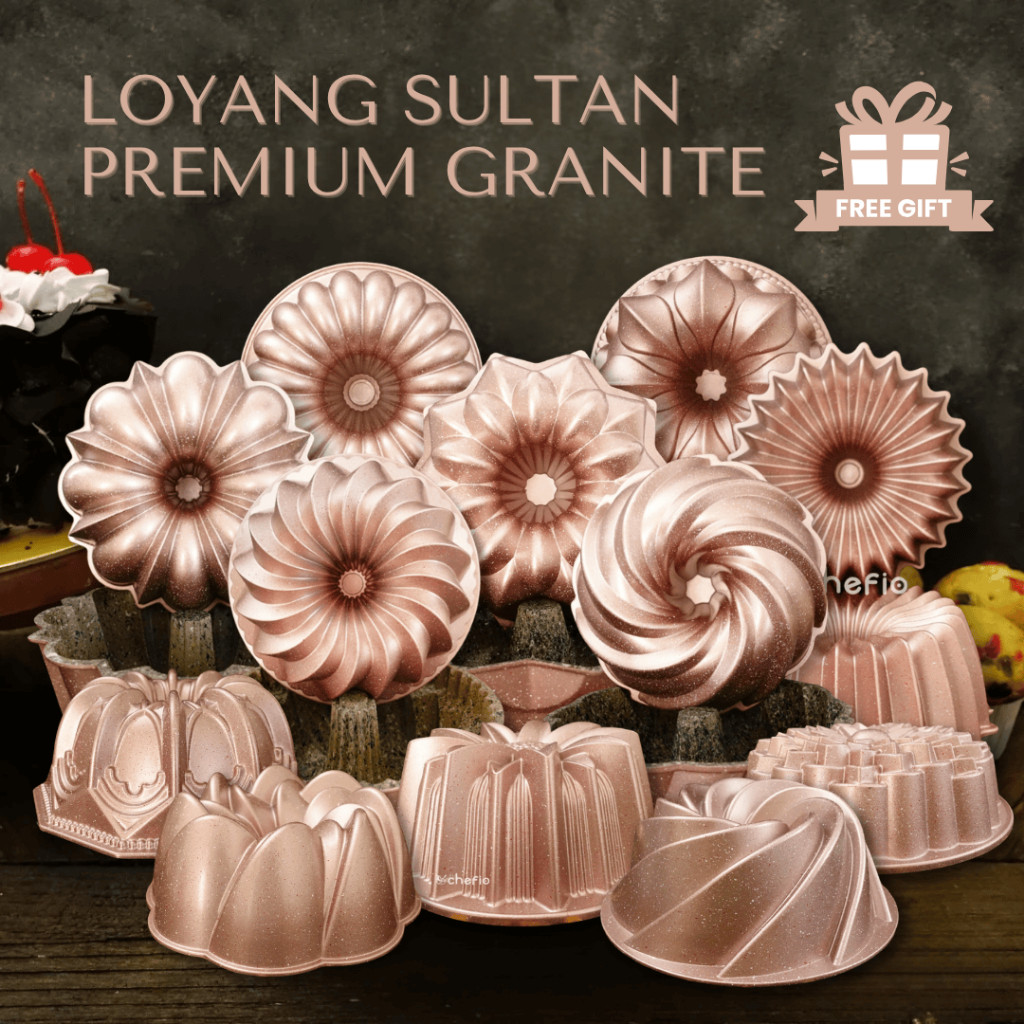 Chefio Loyang Premium Granite / Loyang Sultan / Loyang Butter Cake